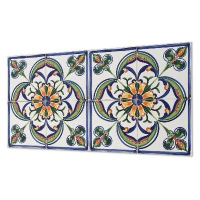 Revêtement mural intérieur Motif floral sur le carrelage