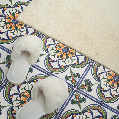 Revêtement mural intérieur Motif floral sur le carrelage