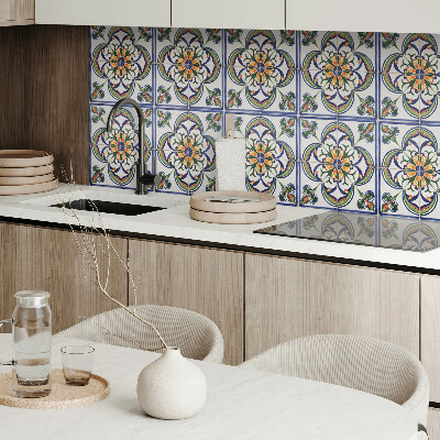 Revêtement mural intérieur Motif floral sur le carrelage