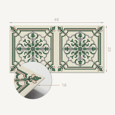 Revêtement mural intérieur Motif floral avec ornements