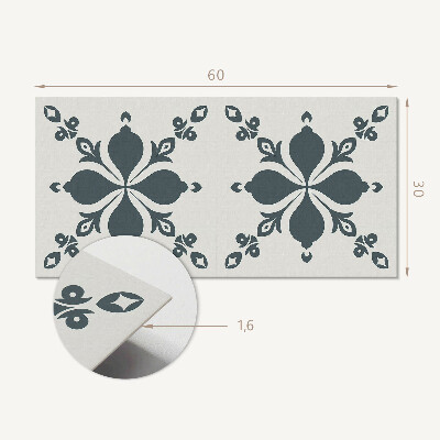 Revêtement mural intérieur Motif ornemental avec des feuilles