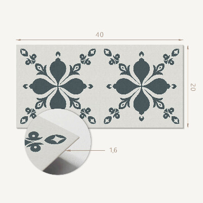 Revêtement mural intérieur Motif ornemental avec des feuilles