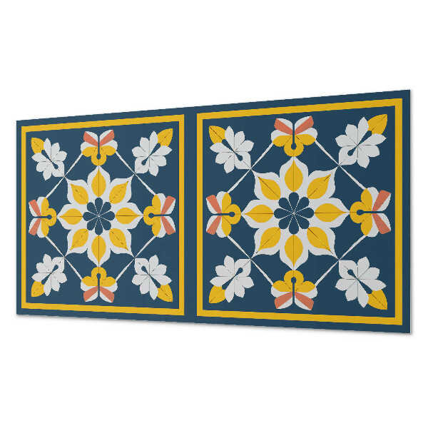 Panneau mural pvc Motif floral en symétrie