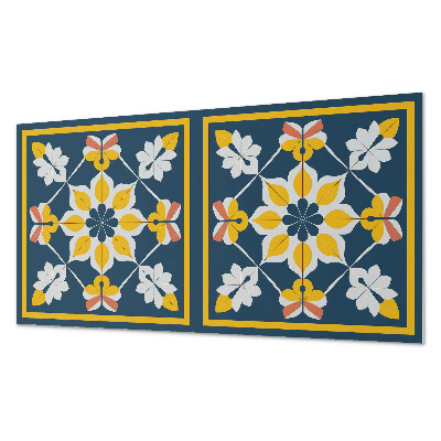 Panneau mural pvc Motif floral en symétrie