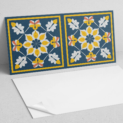 Panneau mural pvc Motif floral en symétrie