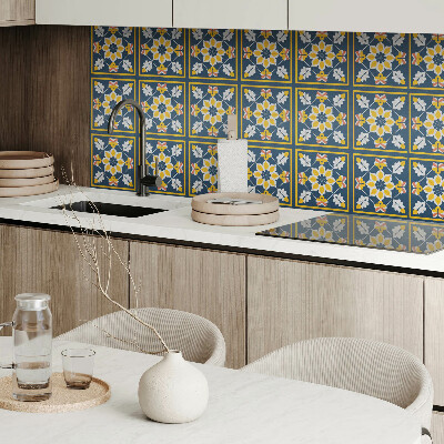 Panneau mural pvc Motif floral en symétrie