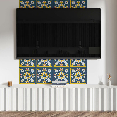 Panneau mural pvc Motif floral en symétrie