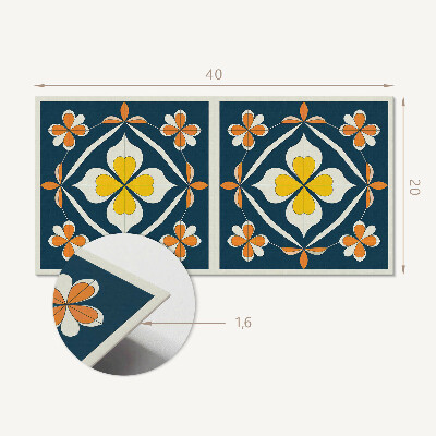 Panneau décoratif intérieur Motif floral avec symétrie