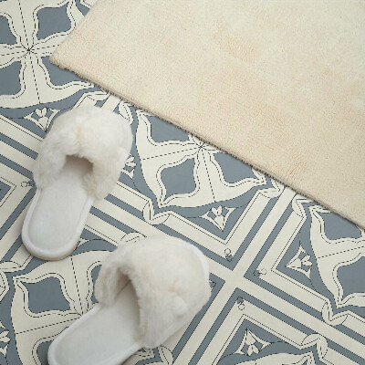 Revêtement mural intérieur Motif floral sur carrelage