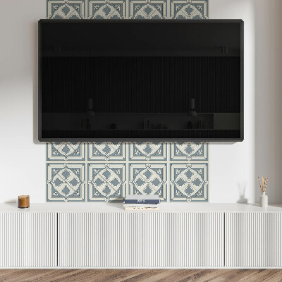 Revêtement mural intérieur Motif floral sur carrelage