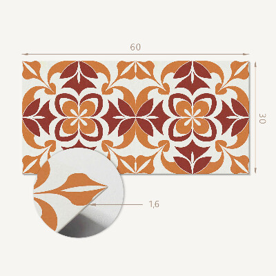 Panneau mural pvc Motif floral avec des feuilles
