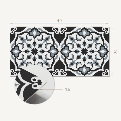 Revêtement mural intérieur Motif floral avec ornements