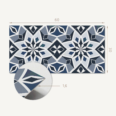 Panneau décoratif intérieur Motif floral géométrique