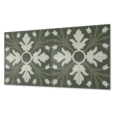 Panneau mural pvc Motif végétal sur carrelage
