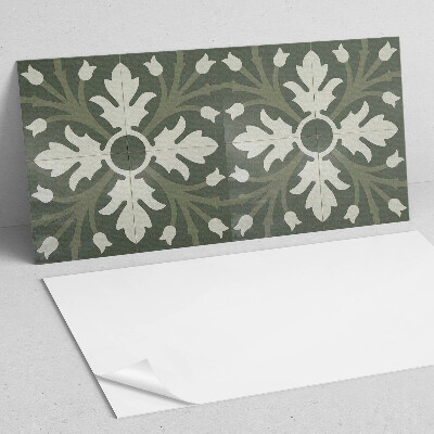 Panneau mural pvc Motif végétal sur carrelage