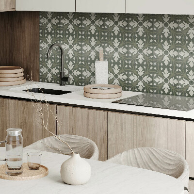 Panneau mural pvc Motif végétal sur carrelage