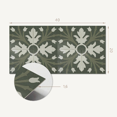 Panneau mural pvc Motif végétal sur carrelage