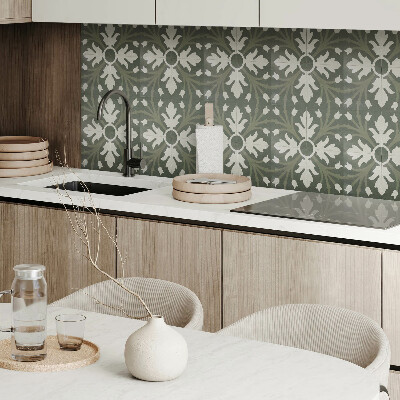 Panneau mural pvc Motif végétal sur carrelage