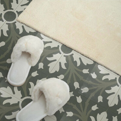 Panneau mural pvc Motif végétal sur carrelage