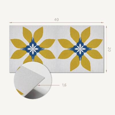 Panneau mural pvc Motif floral avec des feuilles