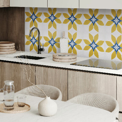 Panneau mural pvc Motif floral avec des feuilles