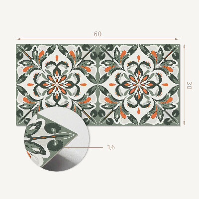 Revêtement mural intérieur Motif floral avec des feuilles