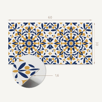 Panneau décoratif intérieur Motif floral en symétrie