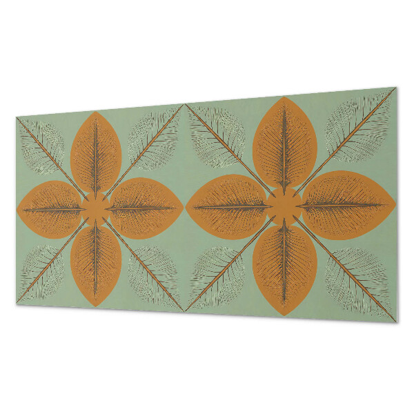 Panneau mural pvc Feuilles disposées selon un motif symétrique