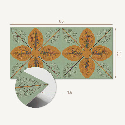 Panneau mural pvc Feuilles disposées selon un motif symétrique