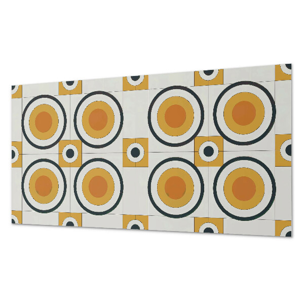 Panneau mural pvc Géométrie des cercles et des carrés