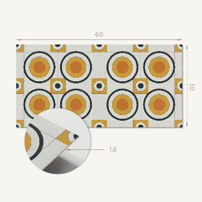 Panneau mural pvc Géométrie des cercles et des carrés