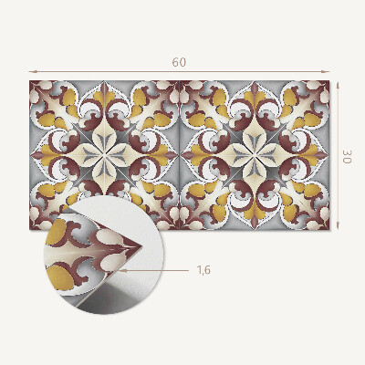 Panneau décoratif intérieur Motif mosaïque florale