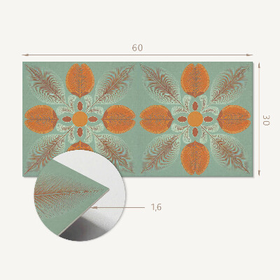 Revêtement mural intérieur Motif floral avec des feuilles