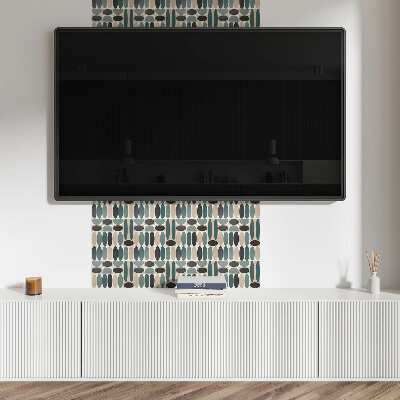 Panneau mural pvc Motif de formes ovales