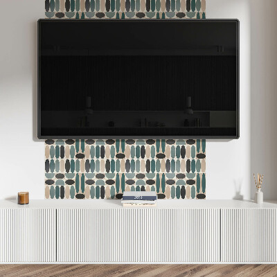 Panneau mural pvc Motif de formes ovales