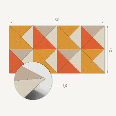 Revêtement mural intérieur Triangles géométriques dans l'arrangement