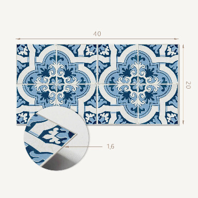 Revêtement mural intérieur Motif de tuile avec ornements