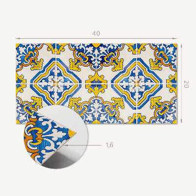 Panneau décoratif intérieur Motif mosaïque avec des fleurs