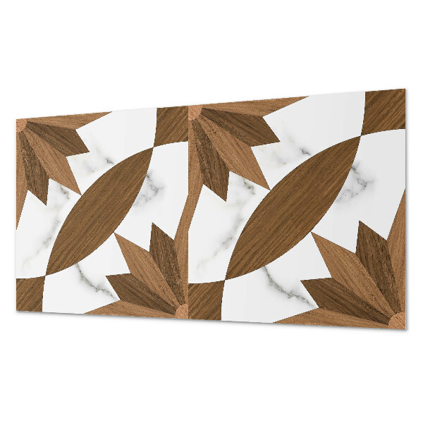 Panneau décoratif intérieur Motif géométrique avec du bois