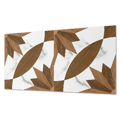 Panneau décoratif intérieur Motif géométrique avec du bois