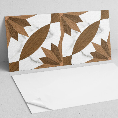 Panneau décoratif intérieur Motif géométrique avec du bois