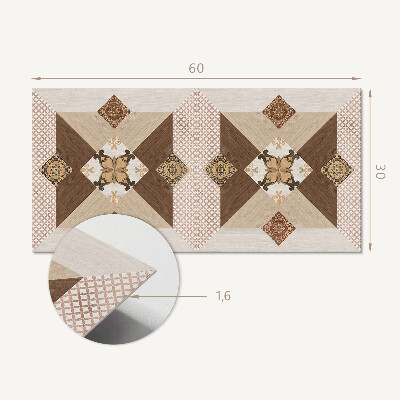 Revêtement mural intérieur Motif en mosaïque avec ornements