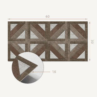 Revêtement mural intérieur Géométrie du bois et du béton