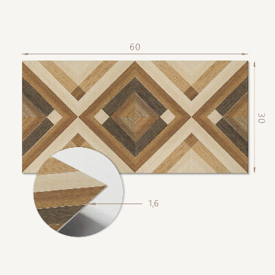 Panneau décoratif intérieur Motif à carreaux géométriques