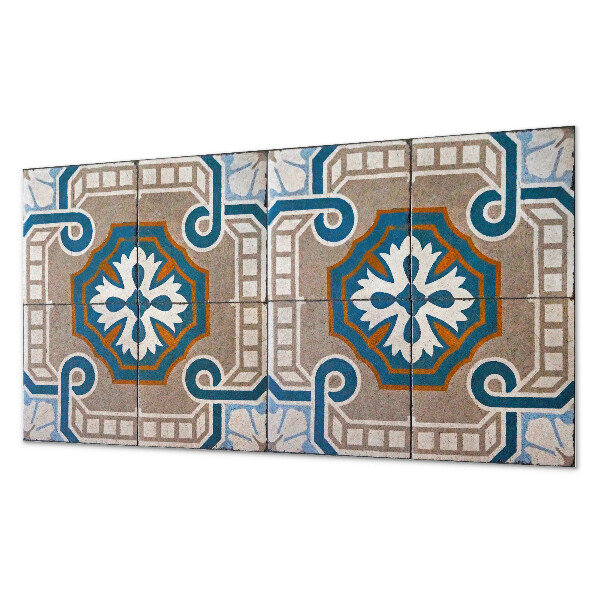 Panneau mural pvc Motif en mosaïque avec ornements