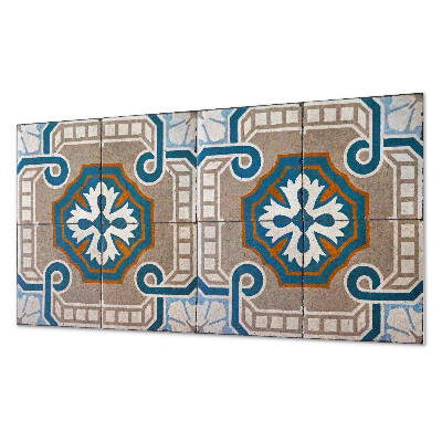 Panneau mural pvc Motif en mosaïque avec ornements