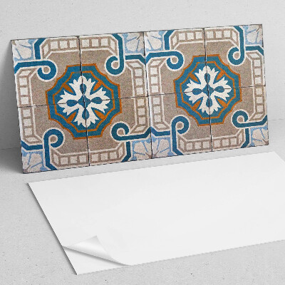 Panneau mural pvc Motif en mosaïque avec ornements