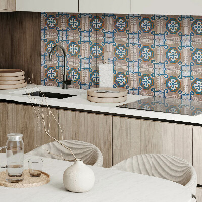 Panneau mural pvc Motif en mosaïque avec ornements