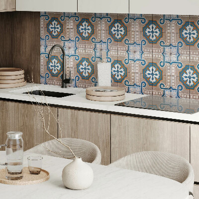 Panneau mural pvc Motif en mosaïque avec ornements