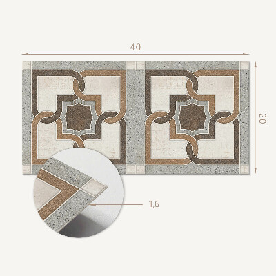 Revêtement mural intérieur Motif de carreaux géométriques